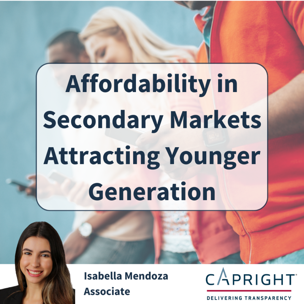 Affordability in Secondary Markets Attracting Younger Generation