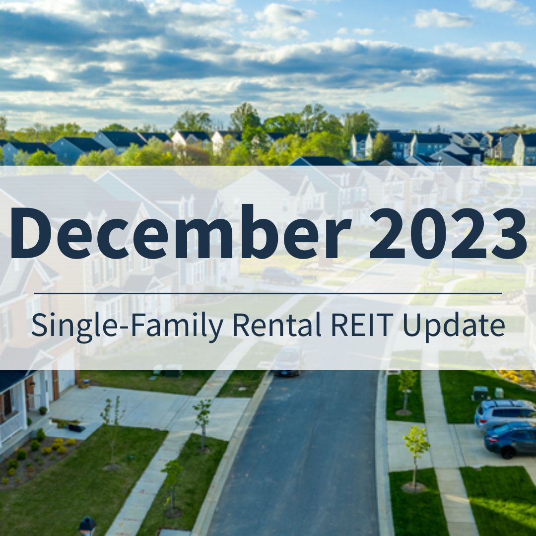 December 2023 Single Family Rental REIT Update Cover