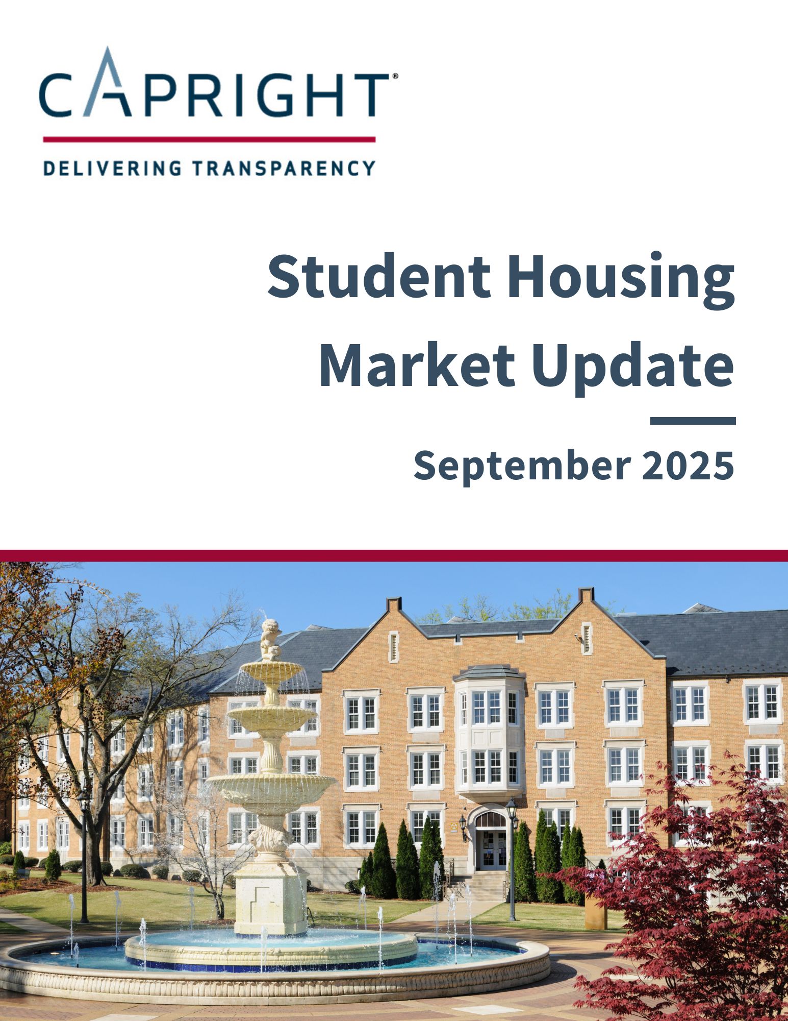 Student Housing Market Update 2025.09