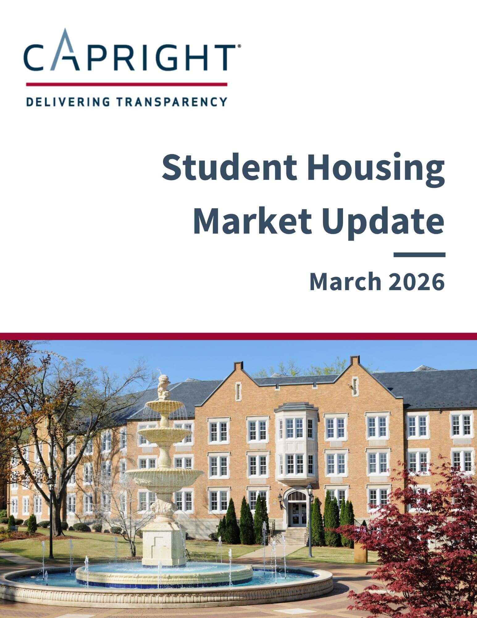 Student Housing Market Update - March cover 2026